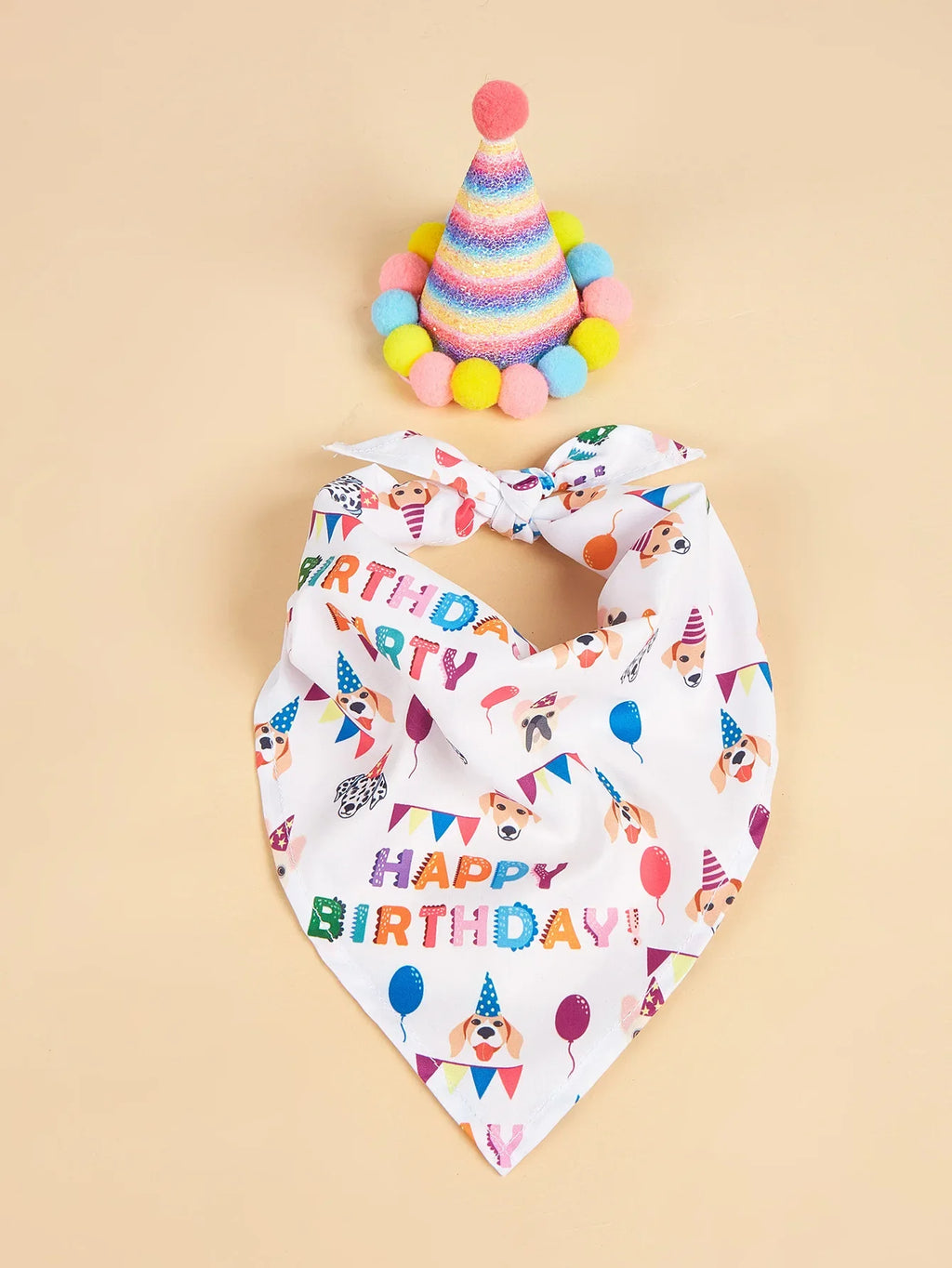 Dog Happy Birthday Decoration Dog Costume Hats Bowknot Bandana Neckerchief Bibs Banners Party Cat Dog Pets Accessories Perros